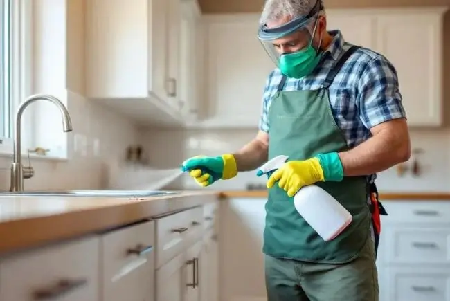 a homeowner is applying insecticides