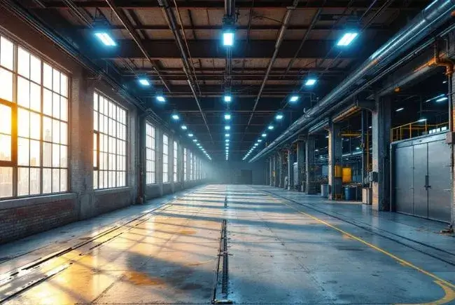 factory with artificial and natural light