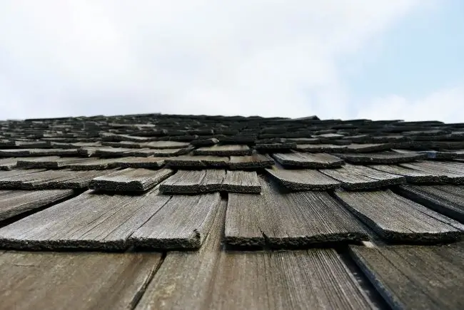 close up of wood shakes