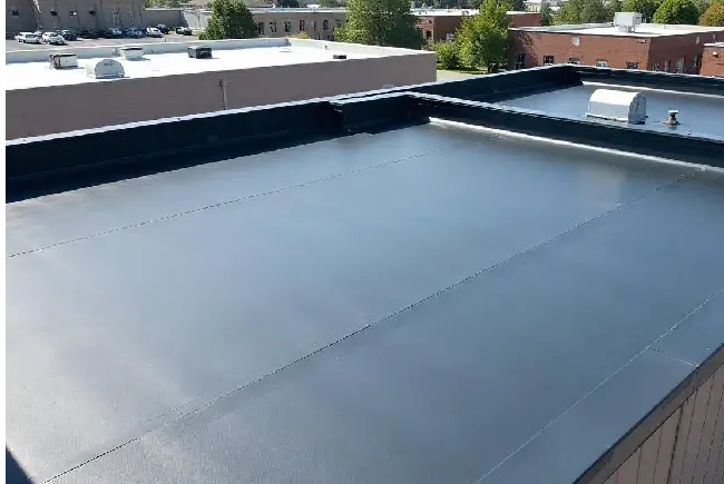 commercial building with modified bitumen roofing