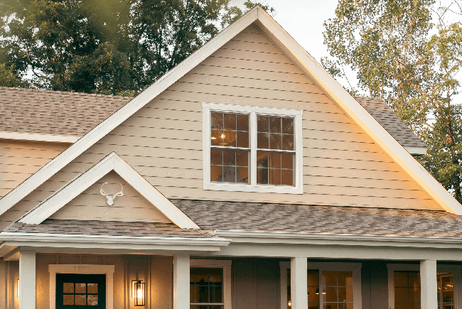 house with asphalt shingles