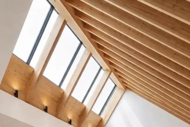 building's interior of sawtooth home