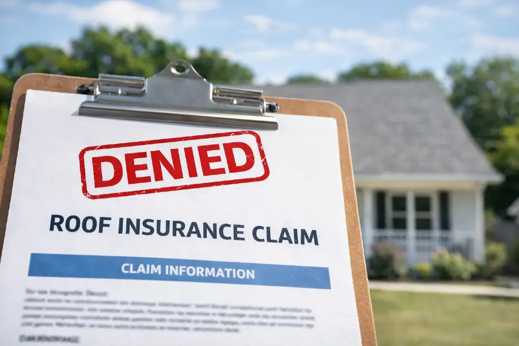 denied roof insurance claim document