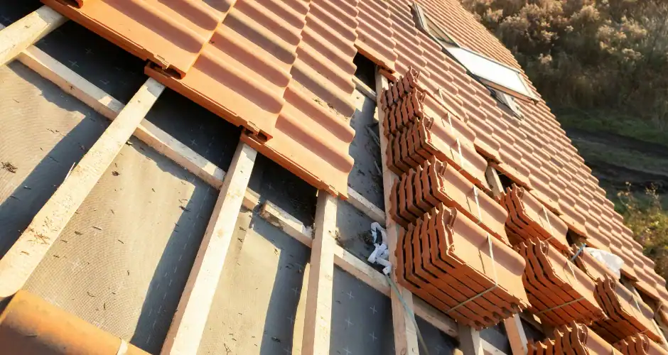 Clay tile roof