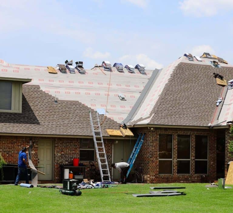 Reroof synthetic underlayment two story home, a Maupin Roofing & Construction job